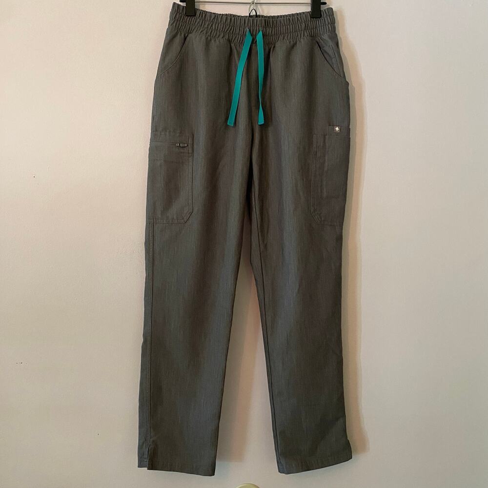 FIGS Graphite Gray Yola Straight Leg Scrub Pants Uniform Women's size Medium